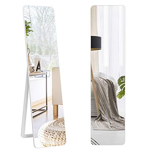 Miroir mural ou sur pied Tangkula avec cadre en bois massif